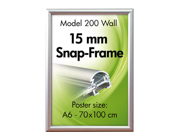 Plakatramme Snap 15 mm aluminium 